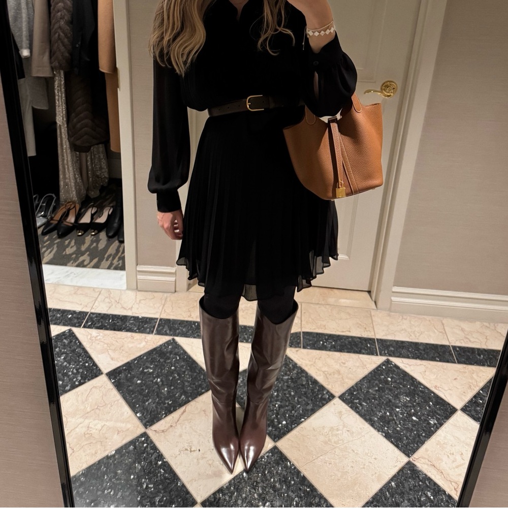 Rebecca Minkoff Dark Brown Heeled Boots, Size 8 - Picture 5 of 5
